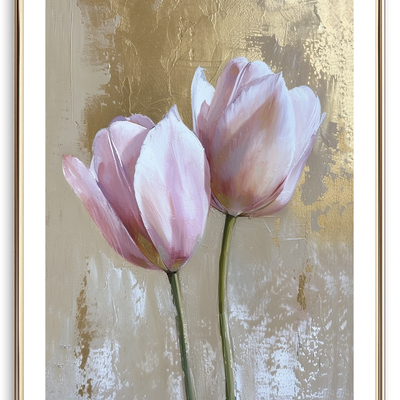 Beautiful tulips art print (a)