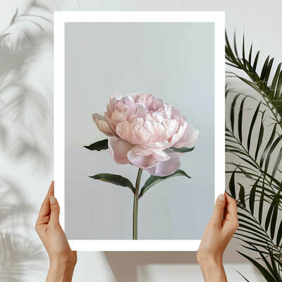 Pink peony art print