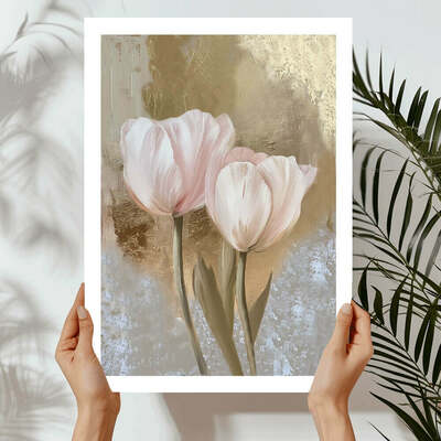 Beautiful tulips art print (b)
