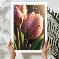 Pink Tulip Art Print - Thumbnail 1
