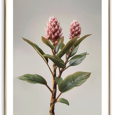 Protea flowers art print