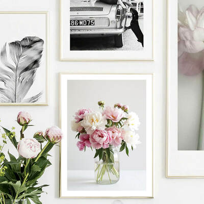 Vase of flowers art print