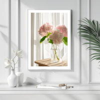 Hydrangea Vase Art Print - Thumbnail 1