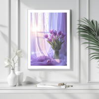 Purple Tulips Art Print - Thumbnail 1