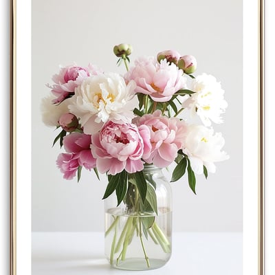 Vase of flowers art print