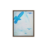 Framed canvas - Blue Birds - Thumbnail 1