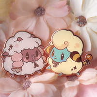Wooloo & Mareep enamel pin - Thumbnail 1