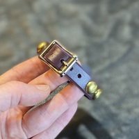 Brass Dome-studs Wristband - Thumbnail 8