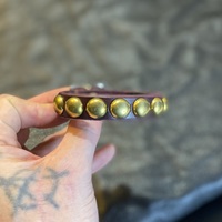 Brass Dome-studs Wristband - Thumbnail 1