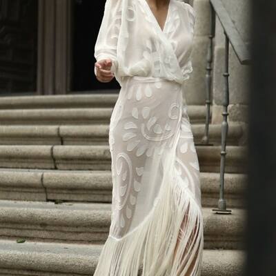 Classic sheath wedding dress bridal dress wedding gown