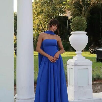 Elegant royal blue prom dress formal dress evening gowns