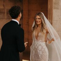 Sexy Sparkle Bling Sheath Tulle Wedding Dress Bridal Dress Wedding Gown - Thumbnail 3