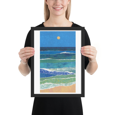 Beach painting canvas: serene coastal artwork for a tranquil escape