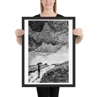 Black and white bridge canvas: timeless architectural art for elegant spaces
