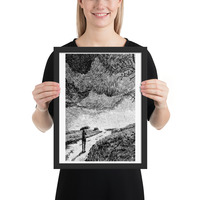 Black and White Bridge Canvas: Timeless Architectural Art for Elegant Spaces - Thumbnail 3