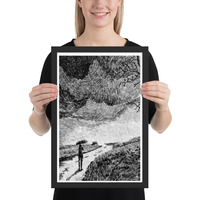Black and White Bridge Canvas: Timeless Architectural Art for Elegant Spaces - Thumbnail 4