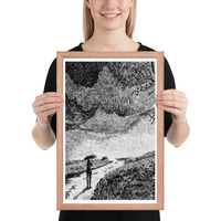 Black and White Bridge Canvas: Timeless Architectural Art for Elegant Spaces - Thumbnail 9