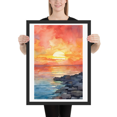 Beautiful Sunset Canvas: Breathtaking Sky Art for a Warm & Serene Ambiance