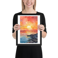 Beautiful Sunset Canvas: Breathtaking Sky Art for a Warm & Serene Ambiance - Thumbnail 2