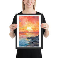 Beautiful Sunset Canvas: Breathtaking Sky Art for a Warm & Serene Ambiance - Thumbnail 3
