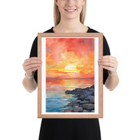 Beautiful Sunset Canvas: Breathtaking Sky Art for a Warm & Serene Ambiance - Thumbnail 6
