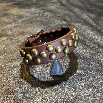 2-1-2 Brass Dome-Studs Wristband
