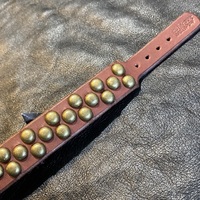 2-1-2 Brass Dome-Studs Wristband - Thumbnail 5