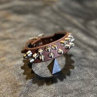 1”-wide chaotic short british-studs Wristband (color options) - Thumbnail 5