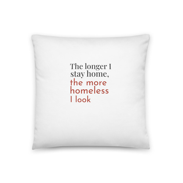 The more I stay home throw pillow