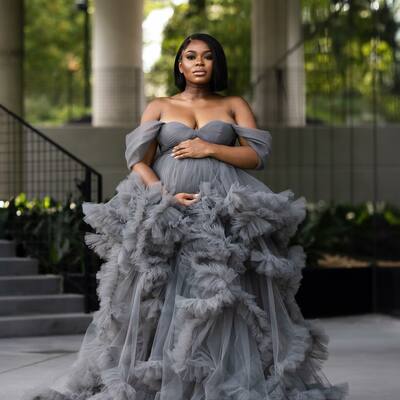 Tutu gown,birthday photoshoot dress, tutu/ tulle dress, prom gowns,prom dresses z104 - Thumbnail 1