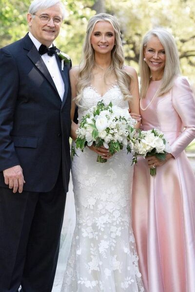 Elegant Pink Long Sleeve Mother of the Bride/Groom Dress Evening Formal Prom Dress