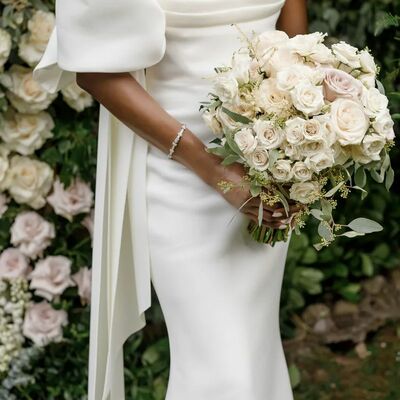 Sheath satin long wedding dress bridal dress bridal gown