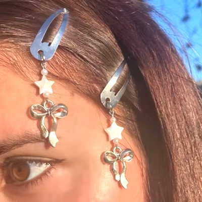 Bowknot & star hair clip