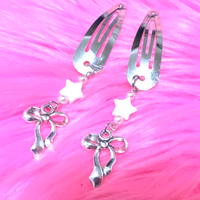 BOWKNOT & STAR HAIR CLIP - Thumbnail 2