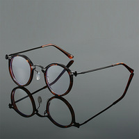 Retro Round Frame Anti-blue Light Glasses - Thumbnail 1