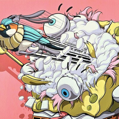 A3 print by dhani barragan "survivor bird i" 