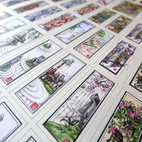 "Senja-e" A4 sticker sheet - Thumbnail 3