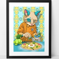 A3 Print by Dhani Barragan "Pizza Master"  - Thumbnail 3