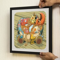 Square Print by Dhani Barragan "COOKING POKERAMEN" - Thumbnail 6