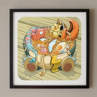 Square Print by Dhani Barragan "COOKING POKERAMEN" - Thumbnail 5