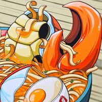 Square Print by Dhani Barragan "COOKING POKERAMEN" - Thumbnail 2