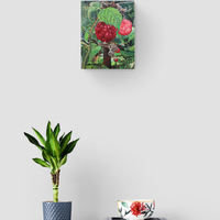 "Raspberries" Acrylic painting on 11 x 14 inch stretched canvas, Original artwork by N.E.Thompson - Thumbnail 9