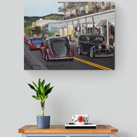 Wheels And Waves Cruise, Seaside, Oregon, Acrylic Painting By N.E.Thompson, Artwork Size 30x40 Inches - Thumbnail 9