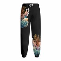 Coral Sweat Pants Black - Thumbnail 1