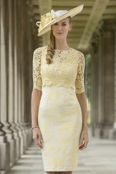 Elegant Sheath Lace Tea-length Mother of the Bride/Groom Dress Evening Formal Prom Dress