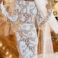 Sexy Mermaid Lace Wedding Dress Bridal Dress Bridal Gown - Thumbnail 1