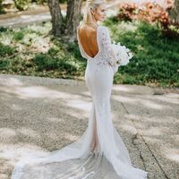 Sexy Mermaid Appliques Tulle Wedding Dress Bridal Dress Bridal Gown - Thumbnail 1