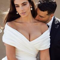 Sexy Short Satin Wedding Dress Bridal Dress Bridal Gown - Thumbnail 2