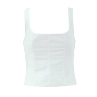 Lace solid color slim fit sexy chest support short top camisole - Thumbnail 2