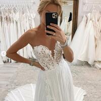 A-line Sexy Sweetheart Appliques Tulle Wedding Dress Bridal Dress Bridal Gown - Thumbnail 1